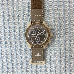 🔥Swatch x Omega Desert Chronograph | Bioceramic Sand Dial